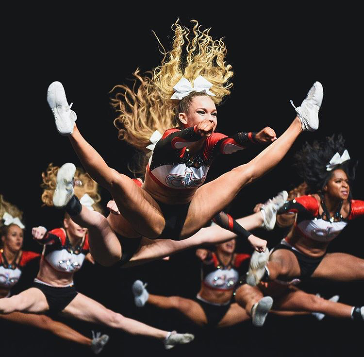 cheerleading toe touch jump desert storm elite snappedbybeccaclark