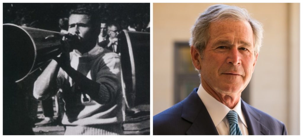 President George W. Bush was a cheerleader at Phillips Academy Andover and Yale University