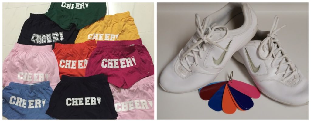 cheerleading throwback soffe shorts nike shoes