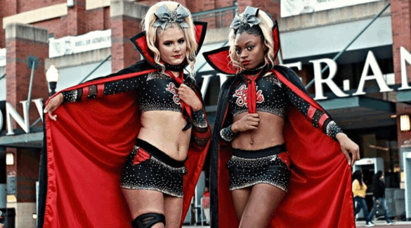 RCA lady sizzle themed cheerleading routine