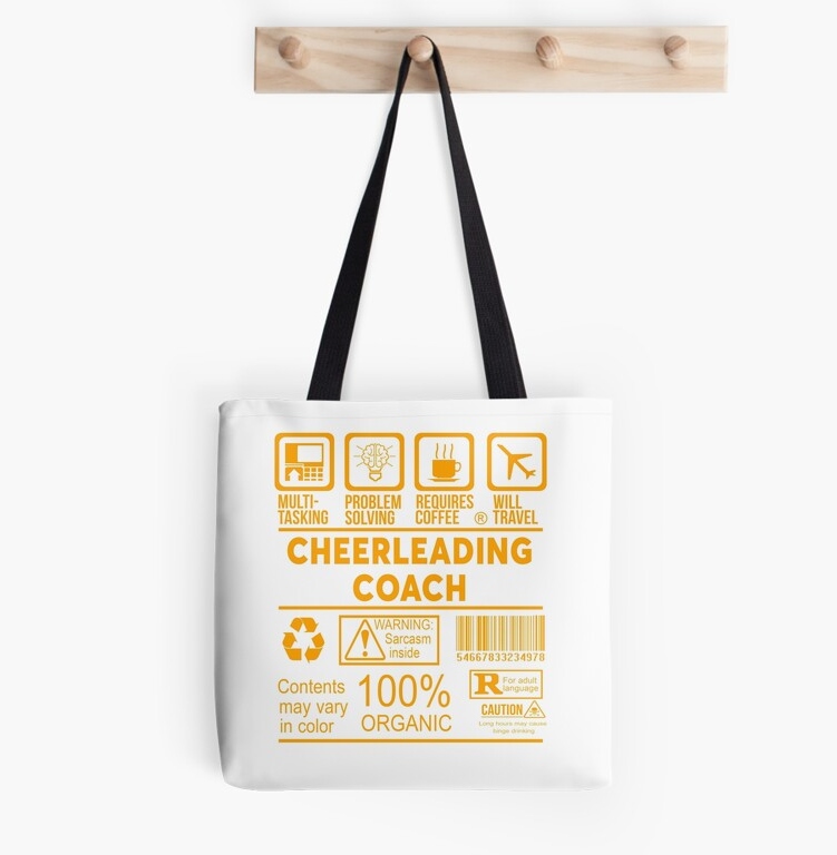funny cheerleading coach bag