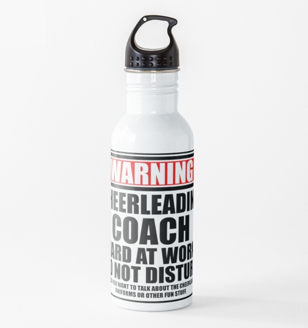 cheerleading coach water bottle