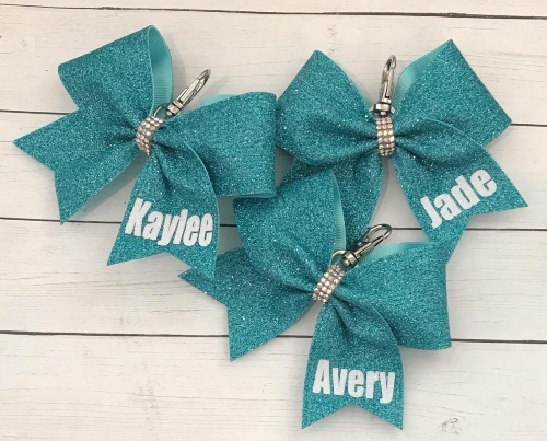 personalized cheerleading bow gift idea