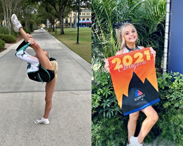 Brooklynn Lily from cheer extreme allstars crush needle and the summit 2021 champion