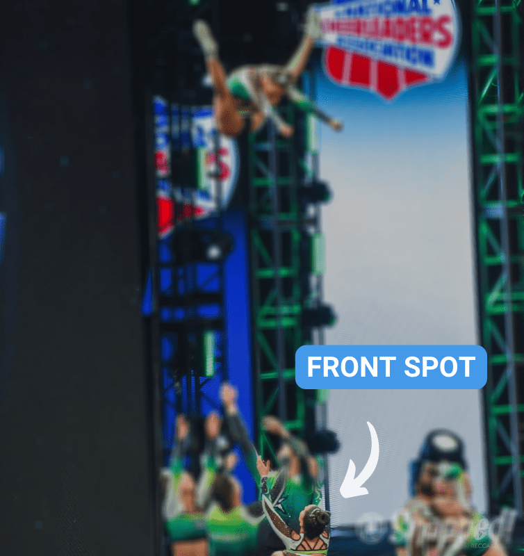cheerleading front spot