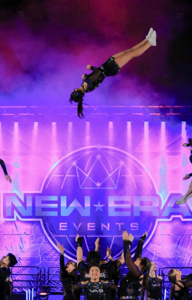 Association for International All Star (AIA) basket toss by vancouver allstars cheer